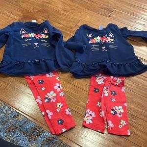 Kid twin long sleeve floral set